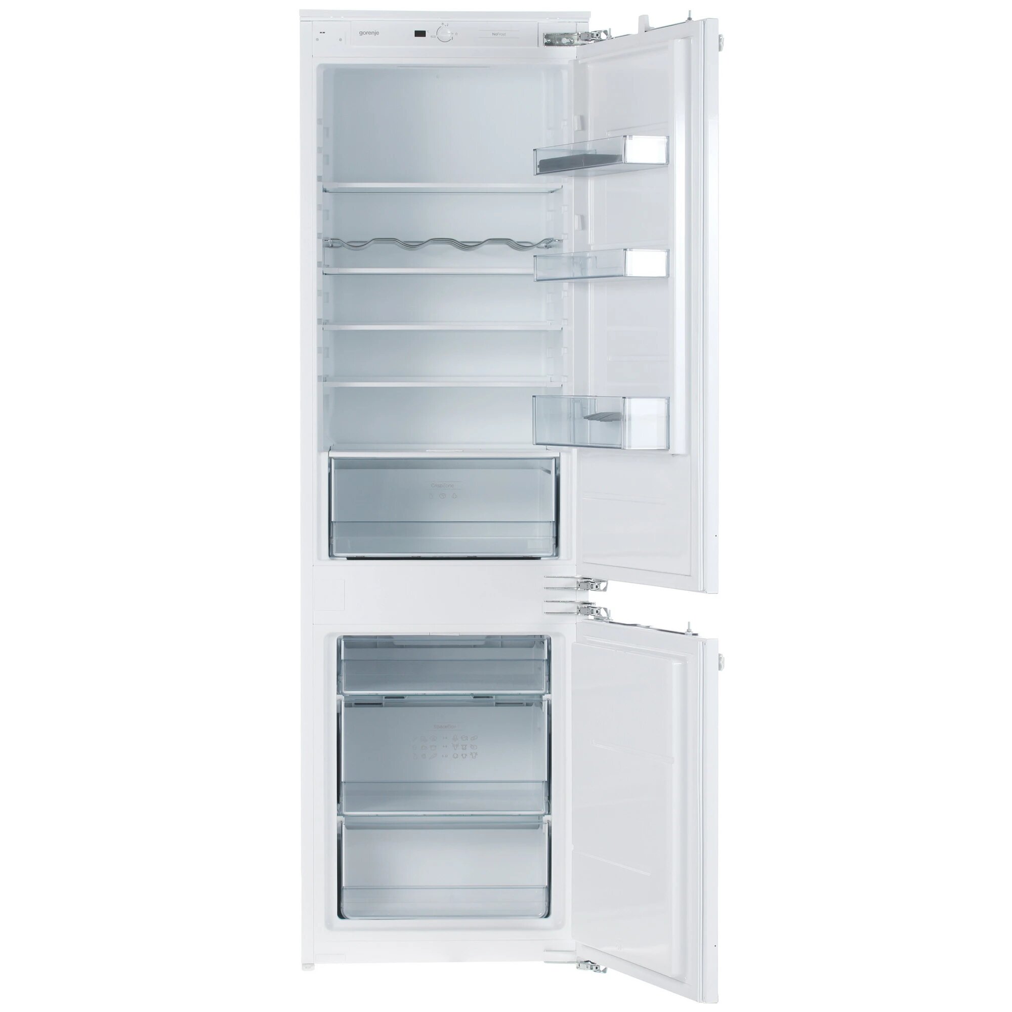 Холодильник Gorenje NRKI2181E1, встраиваемый, цифровой дисплей, класс энергопотребления A+, белый