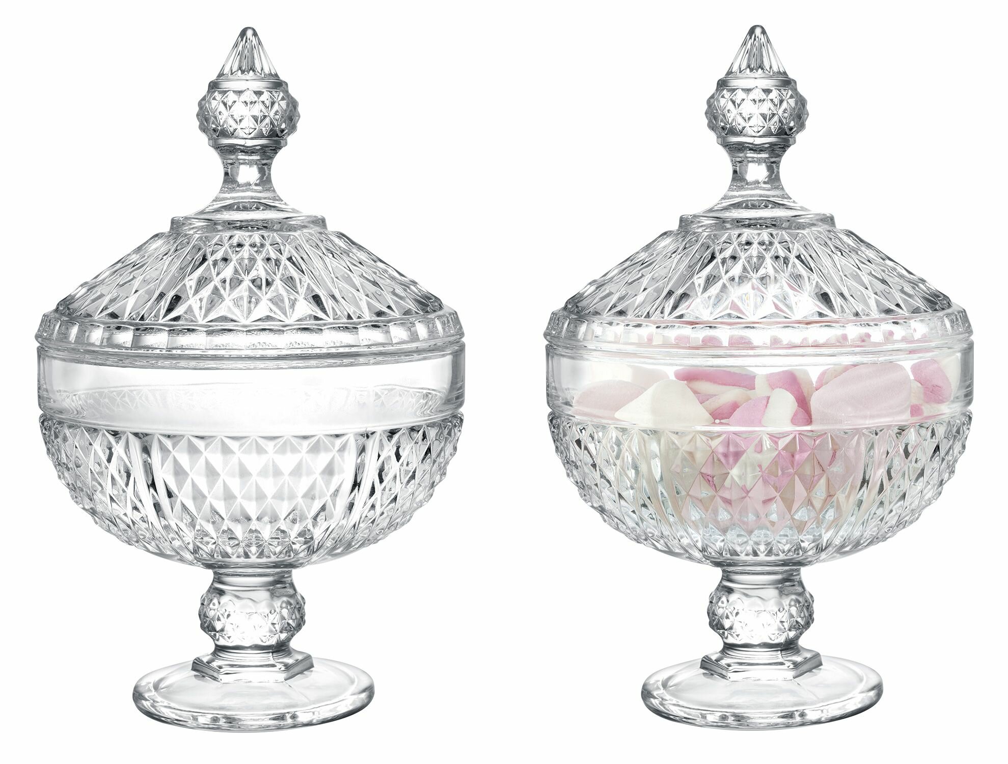 Конфетница стеклянная ваза на ножке для конфет фруктов орехов прозрачная. Размер:15X24CM. Цвет: Прозрачный/GAGNON