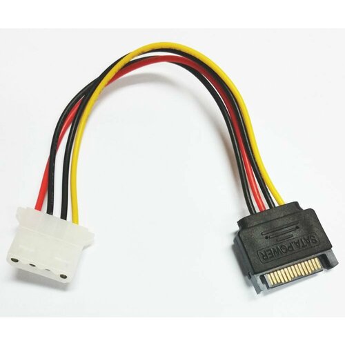 Переходник Generic питание SATA 15pin на Molex 4pin, длина 13см