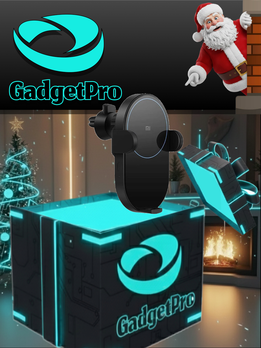 Беспроводное автомобильное зарядное устройство Xiaomi Mi 20W (WC102ZM): быстрая зарядка, для iPhone и Android