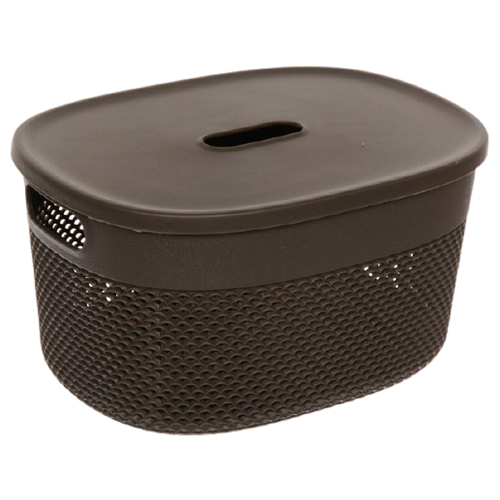 фото Florento корзина стайл с крышкой 23х12х17 см коричневый