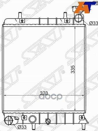 Радиатор Hyundai Accent 99-12 / Тагаз Accent 99-12 Sat арт. SG-HY0002-MT-R