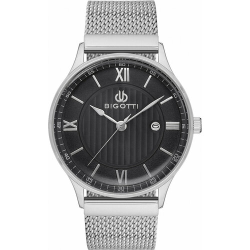 наручные часы bigotti milano bg 1 10474 2 черный Наручные часы Bigotti Milano, серебряный