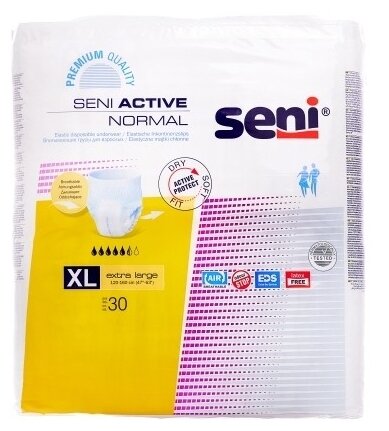 Трусы впитывающие Seni Active Normal, XL, 120-160 см, 30 шт.