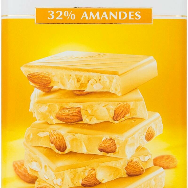 Белый шоколад Lindt LES GRANDES ALMONDS 32% с Миндалем, 150 г (Из Финляндии) - фотография № 6