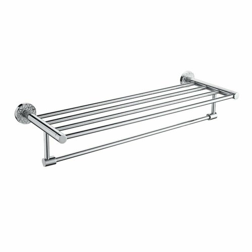 Полка для полотенца GFmark 3242 хром с белой мозаикой