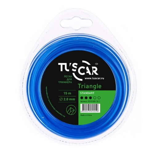 фото Леска для триммера tuscar triangle standart, 2.00мм* 15м, 10151320-15-1