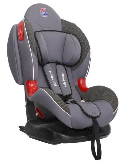 Автокресло группа 1/2 (9-25 кг) Kids Planet Atlas isofix, серый карбон