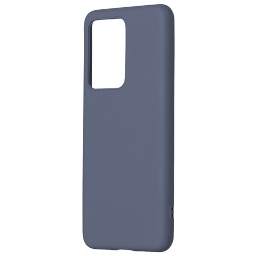 Матовый силиконовый чехол-накладка с бархатной подкладкой из микрофибры PERO для Samsung S20 Ultra / Silicone Case на Самсунг Галакси С20 Ультра  серый