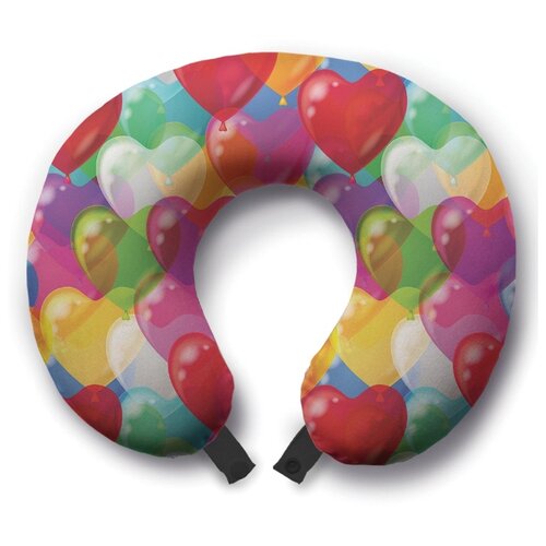 фото Подушка для шеи ambesonne сердечное ограждение, разноцветный