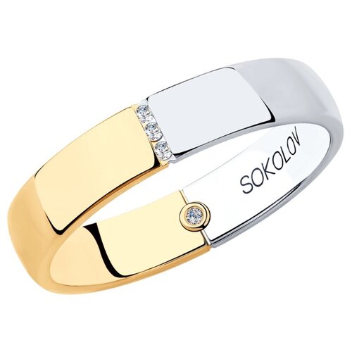 фото Sokolov кольцо из комбинированного золота 1114087-01, размер 18