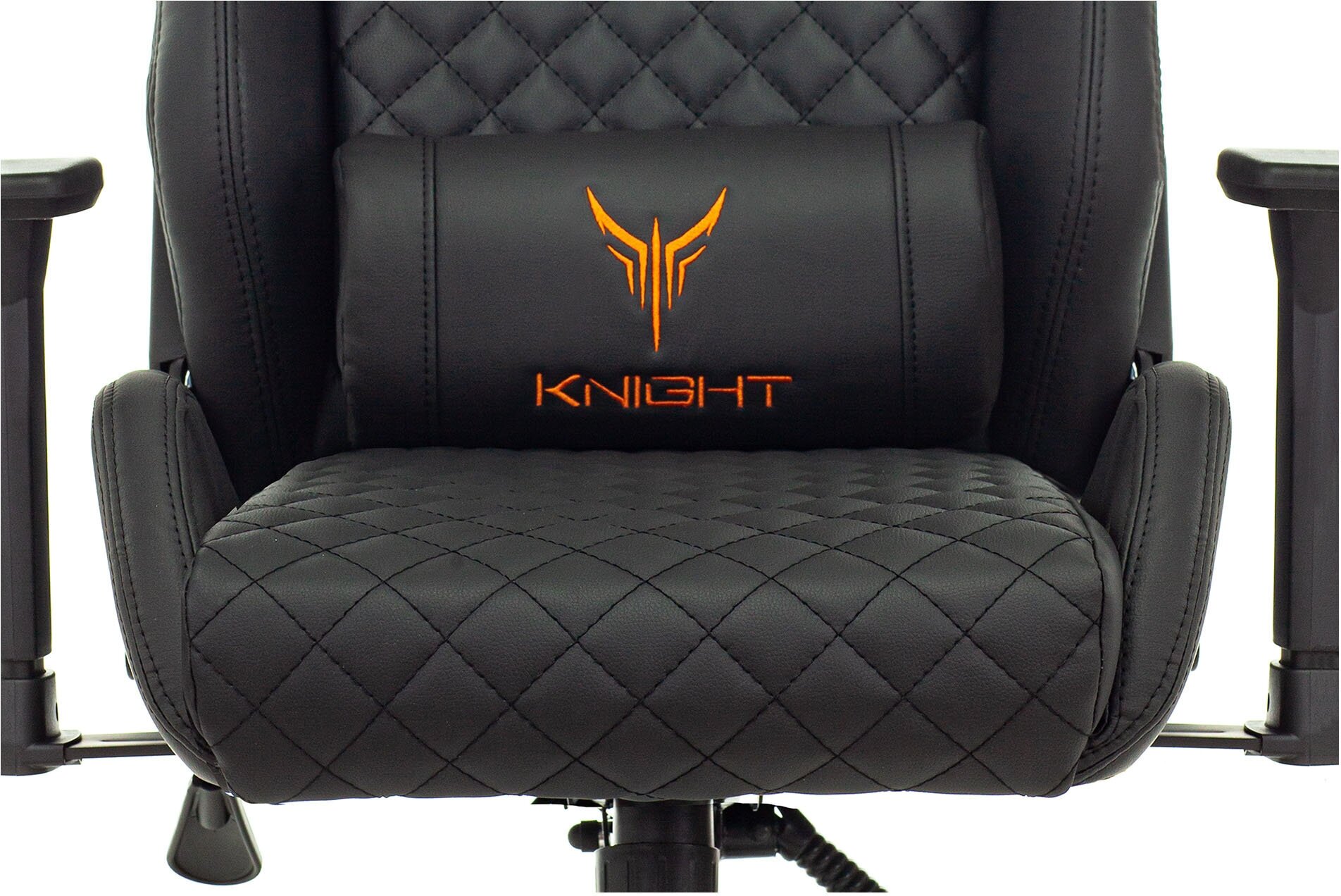 Кресло игровое Knight OUTRIDER черный ромбик эко.кожа с подголов. крестовина металл - фотография № 18