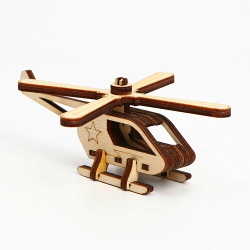 Деревянный конструктор. Cборная модель Вертолёт 14 деталей деревянный конструктор cборная модель вертолёт 14 деталей альтаир
