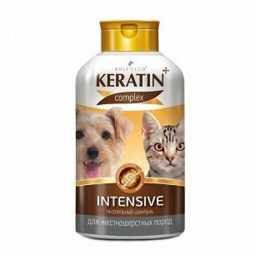 Шампунь для животных KERATIN+ Intensive шампунь для жесткошерстных кошек и собак 400мл, 1 шт. - фотография № 7