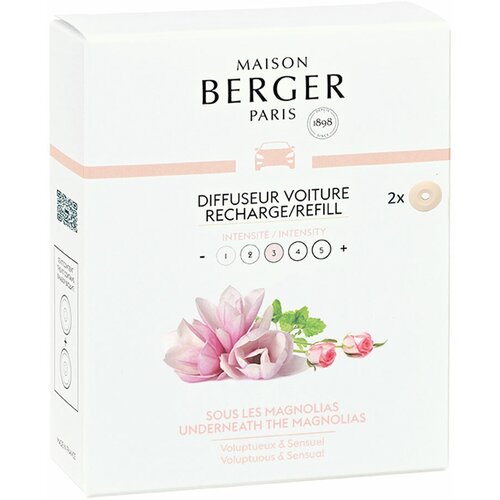 Сменный блок для автодиффузора Maison Berger В тени магнолии (Underneath the Magnolias), 2 шт