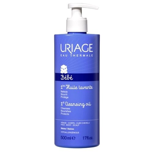 первое очищающее пенящееся масло флакон помпа uriage 1st cleansing oil 500 мл Очищающее пенящееся масло Uriage 500 мл