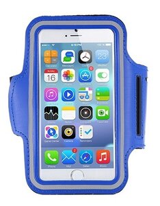 Фото Спортивный чехол для телефона на руку большой Armband - Синий