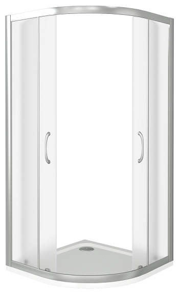 Душевой уголок Good Door Latte R-80-G-WE 80x80 матовый Grape, хром матовый (ЛА00015)