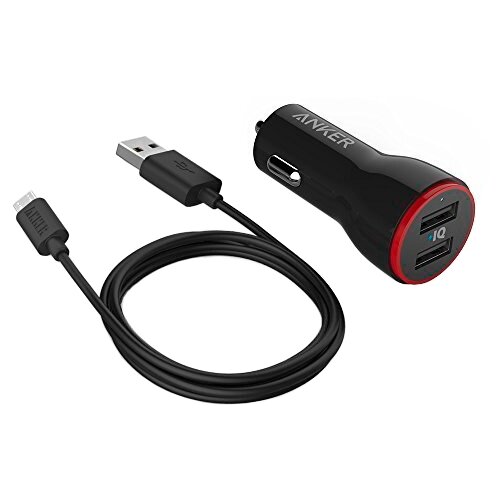 Автомобильная зарядка ANKER PowerDrive 2 + Micro USB to USB cable черный