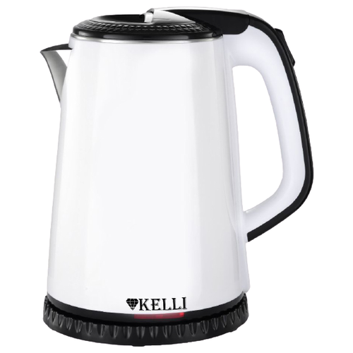 Чайник Kelli KL-1409, белый чайник электрический kelli kl 1404 1 7 л 2200 вт стекло черный