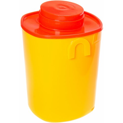 Контейнер для сбора отходов сзпи 1,5 л, 30 шт, желтый, класс Б