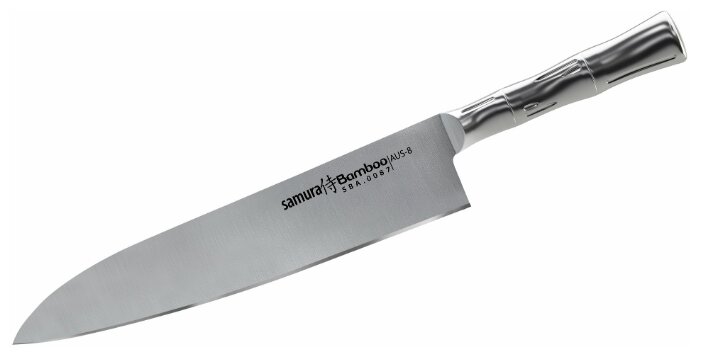 Шеф нож для нарезки мяса, рыбы, овощей и фруктов / кухонный нож / поварской нож для кухни Samura BAMBOO 240мм SBA-0087
