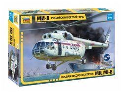 Сборная модель ZVEZDA Российский вертолёт МЧС МИ-8 (7254) 1:72