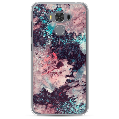 фото Силиконовый чехол живописные разводы текстура на asus zenfone 3 max zc553kl case place