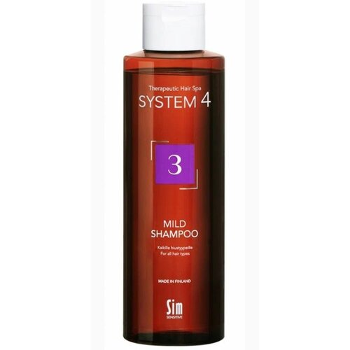 система 4 шампунь 3 для всех типов волос и ежедневного применения 75 мл system 4 mild shampoo 3 System 4 Шампунь для ежедневного ухода №3, 250 мл
