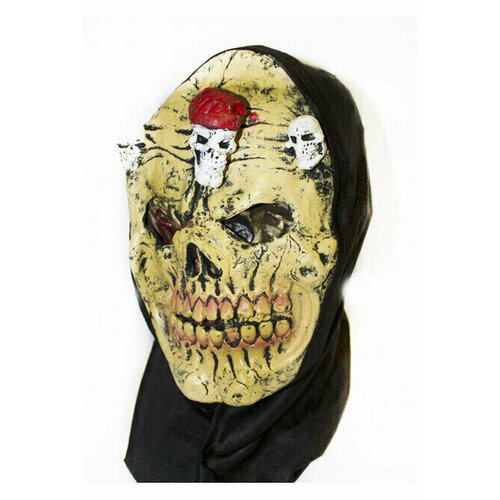 фото Желтая латексная маска черепа maskh-2 halloween decor co.