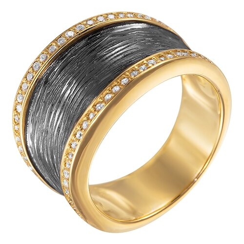 фото Element47 широкое ювелирное кольцо из серебра 925 пробы с кубическим цирконием ars101460w_ko_001_bj, размер 18