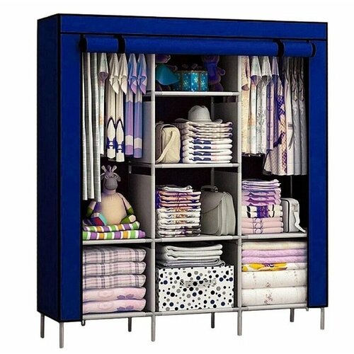 Для спальни Baziator Storage Wardrobe, (ШхГхВ): 130х45х175 см, синий