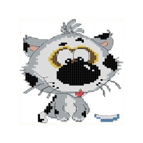 фото Набор для вышивания крестом каролинка "котенок", 9,5x12 см, арт. кткн-001