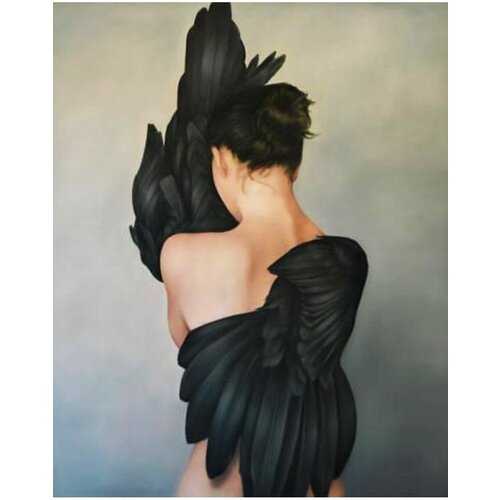 Черные крылья ангела 40х50 крылья ангела черные 40х55см g