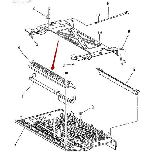 Xerox 054E23951 направляющая (054E23951) (оригинал)