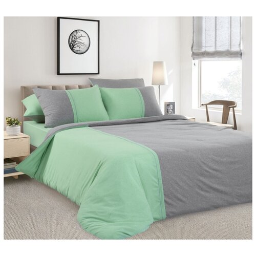 фото Простыня на резинке текс-дизайн матэ, трикотаж (меланж) (180х200х30) текс-дизайн,текс-дизайн