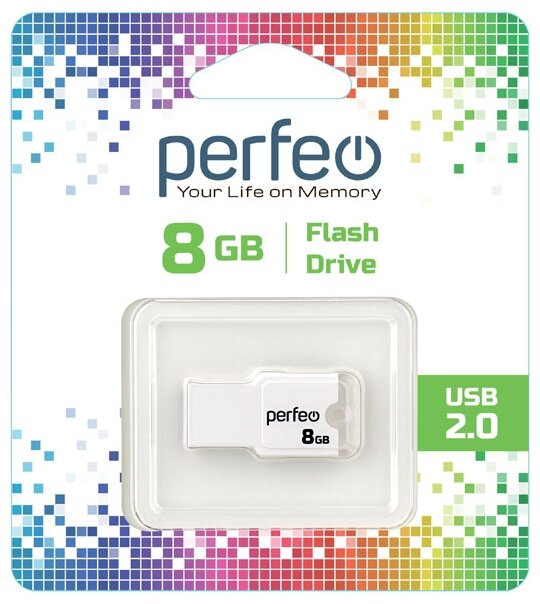 USB флешка Perfeo USB 8GB M01 White