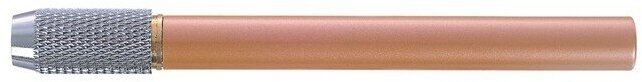 Удлинитель-держатель с резьбовой цангой для карандашей диаметром до 8 мм (для цветных, пастельных, чёрнографитных, акварельных и косметических карандашей), металлический, медный