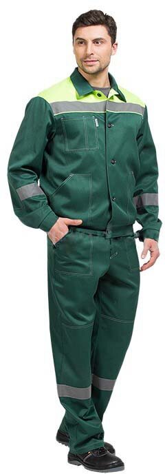 Костюм легион New летн, куртка и брюки, цв. зеленый с желтой отделкой 60-62/182-188