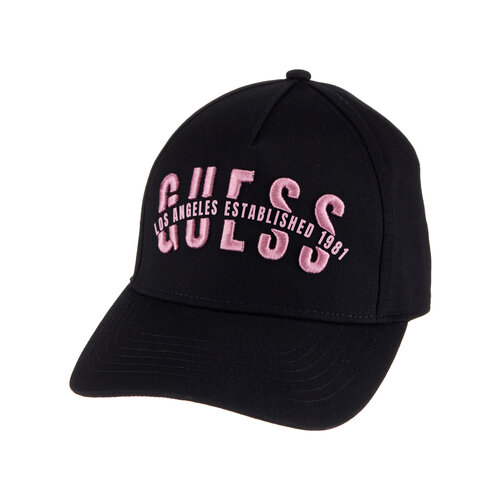 фото Бейсболка guess, хлопок, размер one size, черный