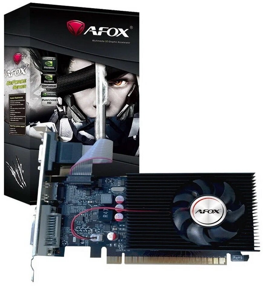 Видеокарта Afox NVIDIA GT 610 810 1024 1333 64 RTL [AF610-1024D3L7-V6] - фото №6