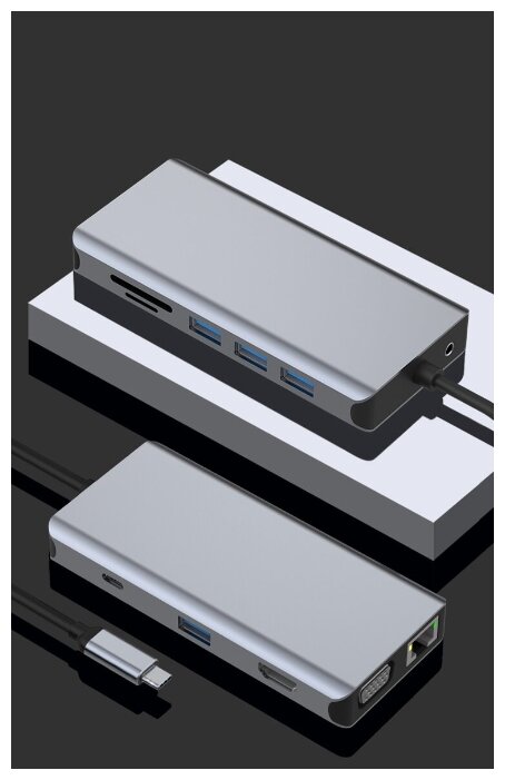 Док станция KS-IS USB Type C 11 в 1 (KS-450)