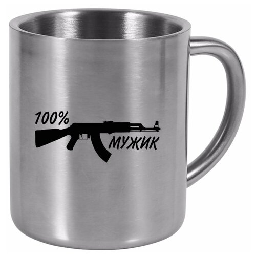 фото Кружка 100% мужик drabs