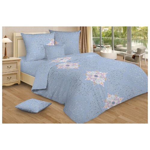 фото Постельное белье love цвет: голубой (1,5 спал.) ночь нежна