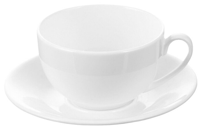 Кофейная пара Wilmax белая фарфор чашка 180 мл WL-993001