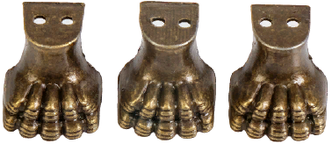 Арт Узор Ножка для декорирования шкатулки "Лапа" 4104969 (3 шт.) бронза