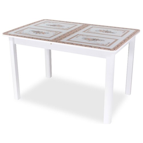 фото Стол кухонный домотека танго пр 04, раскладной, дхш: 110 х 70 см, длина в разложенном виде: 147 см, бл ст-72 белый 04 бл белый