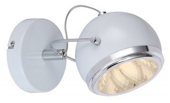 Спот Arte Lamp Orbiter, A4509AP-1WH, кол-во ламп: 1 шт, цвет плафона: серебристый