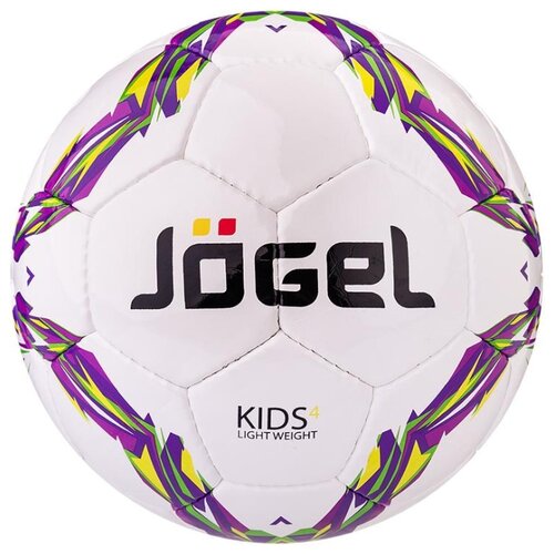 фото Футбольный мяч jogel kids белый/фиолетовый/желтый 4