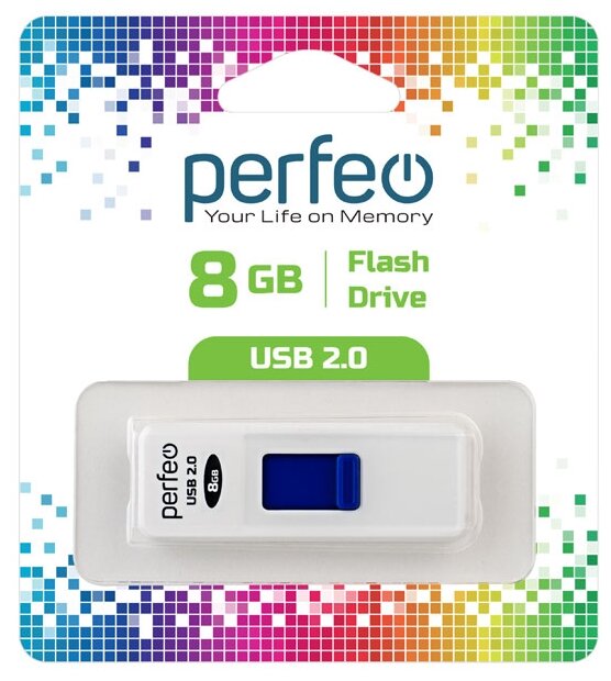 USB флешка Perfeo USB 8GB S03 White